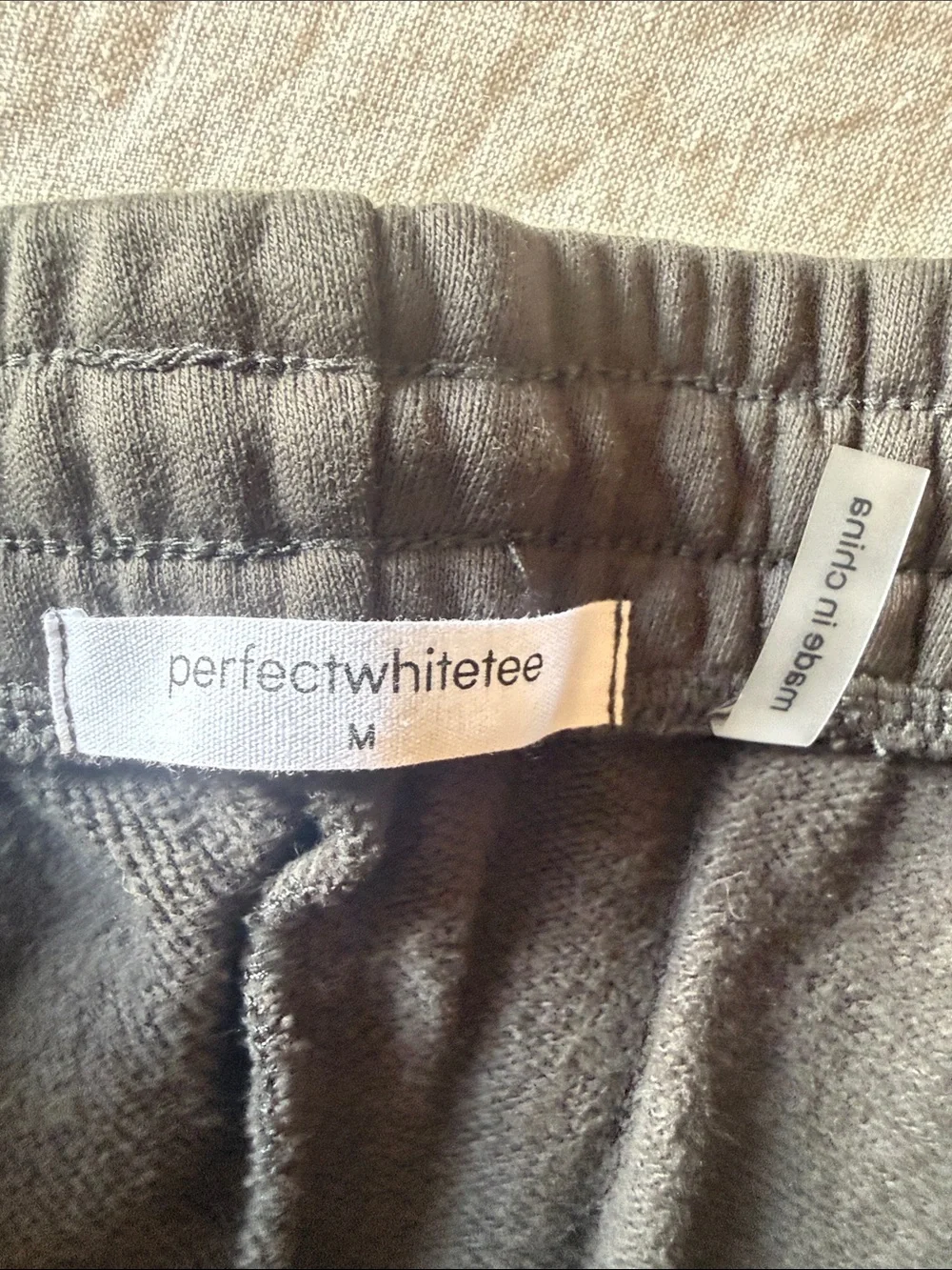perfectwhitetee Olive Green Drawstring Track Pants